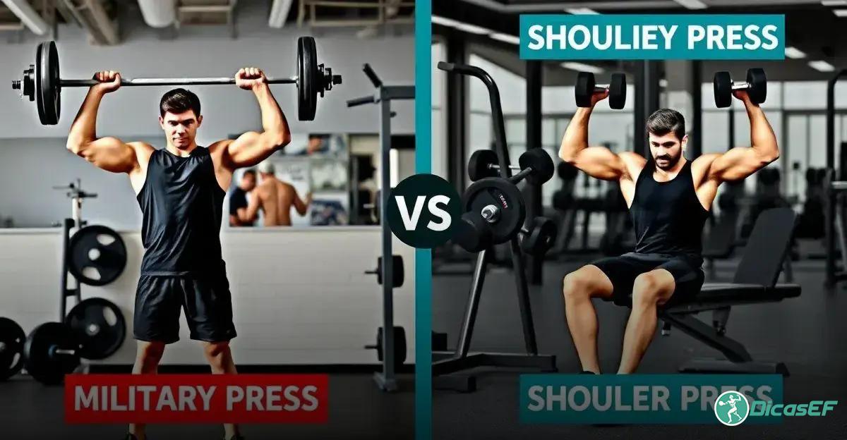 Comparação: Military Press vs. Shoulder Press para Força